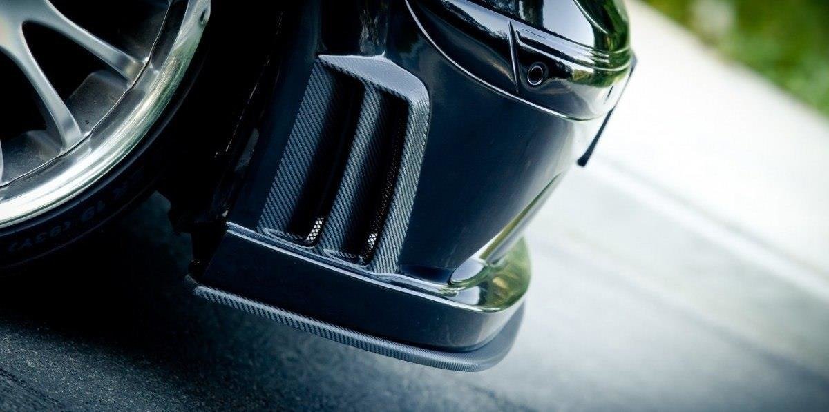 FRONT SPLITTER suitable for Mercedes CLK W209 BLACK (SL BLACK SERIES LOOK)