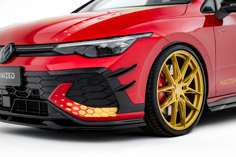 Front Bumper Wings (Canards) suitable for Volkswagen Golf GTI Clubsport Mk8 Facelift