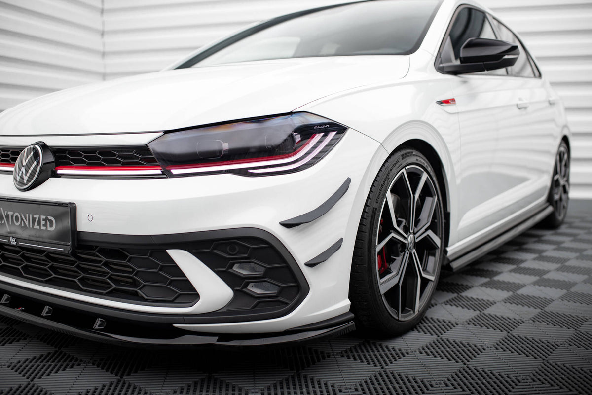 Front Bumper Wings (Canards) suitable for Volkswagen Polo GTI Mk6 Facelift