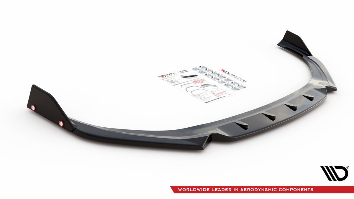 Front Splitter V.1 + Flaps suitable for Hyundai I30 N / I30 N-Line Hatchback/Fastback Mk3 Facelift