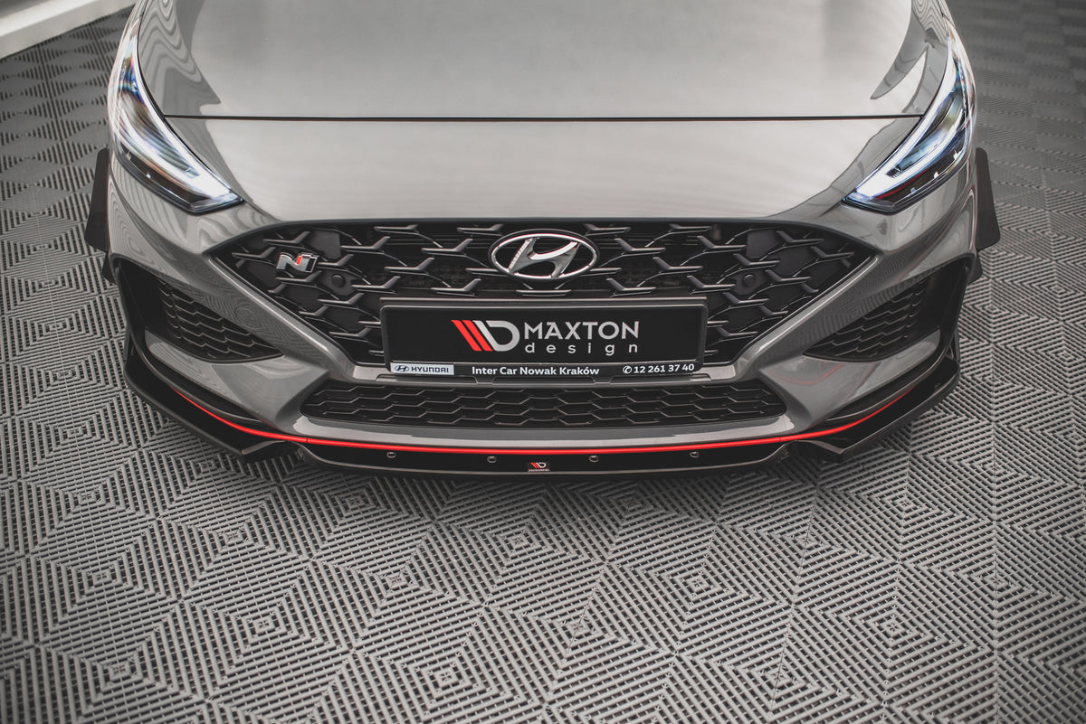 Front Splitter V.1 + Flaps suitable for Hyundai I30 N / I30 N-Line Hatchback/Fastback Mk3 Facelift