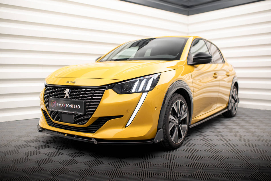 Front Splitter V.1 + Flaps suitable for Peugeot 208 GT Mk2