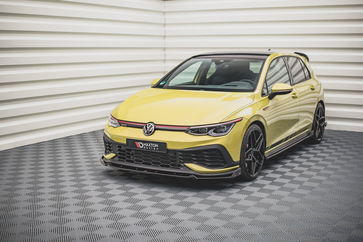 Front Splitter V.1 + Flaps suitable for Volkswagen Golf GTI Clubsport Mk8