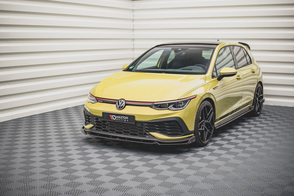 Front Splitter V.1 + Flaps suitable for Volkswagen Golf GTI Clubsport Mk8