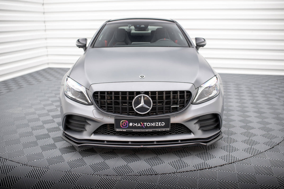 Front Splitter V.1 suitable for Mercedes-AMG C43 Coupe / Cabrio / Sedan / Estate C205 / A205 / W205 / S205 Facelift