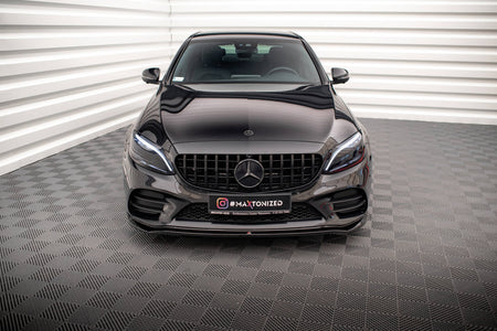 Front Splitter V.1 suitable for Mercedes-Benz C AMG Line Sedan / Coupe / Estate W205 / C205 / S205 Facelift
