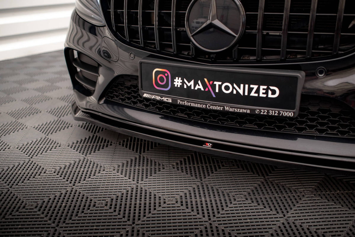 Front Splitter V.1 suitable for Mercedes-Benz C AMG Line Sedan / Coupe / Estate W205 / C205 / S205 Facelift