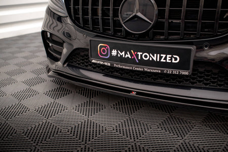 Front Splitter V.1 suitable for Mercedes-Benz C AMG Line Sedan / Coupe / Estate W205 / C205 / S205 Facelift