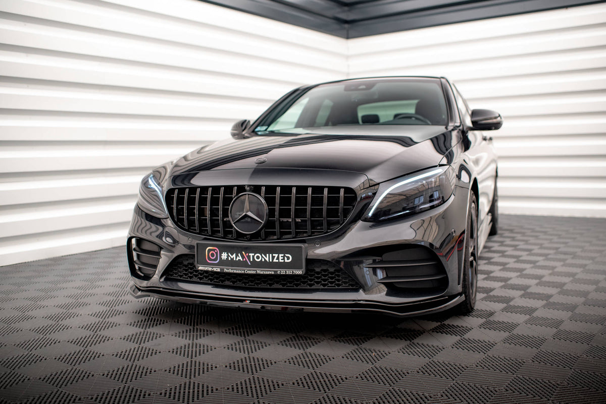 Front Splitter V.1 suitable for Mercedes-Benz C AMG Line Sedan / Coupe / Estate W205 / C205 / S205 Facelift