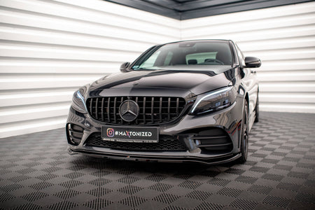 Front Splitter V.1 suitable for Mercedes-Benz C AMG Line Sedan / Coupe / Estate W205 / C205 / S205 Facelift