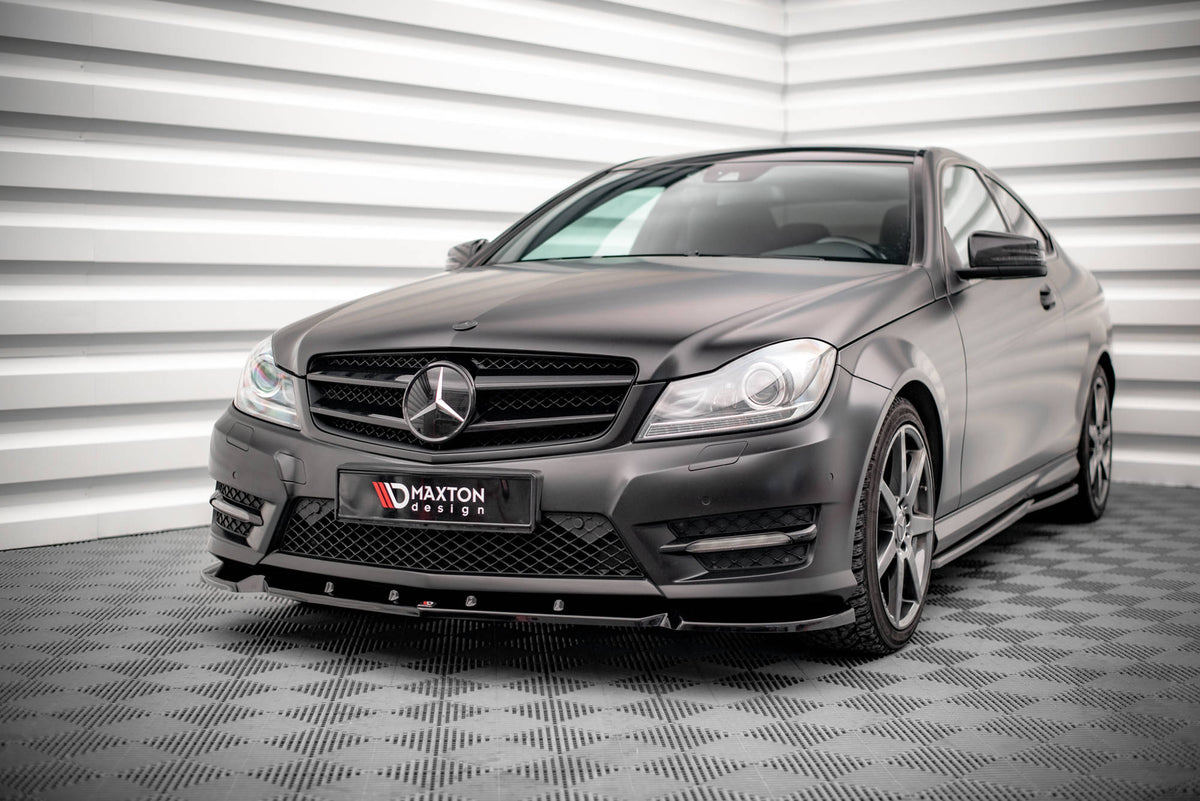 Front Splitter V.1 suitable for Mercedes-Benz C Coupe / Sedan / Estate  AMG-Line C204 / W204 Facelift / S204 Facelift