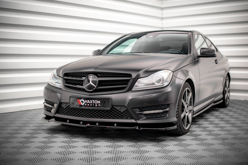 Front Splitter V.1 suitable for Mercedes-Benz C Coupe / Sedan / Estate  AMG-Line C204 / W204 Facelift / S204 Facelift