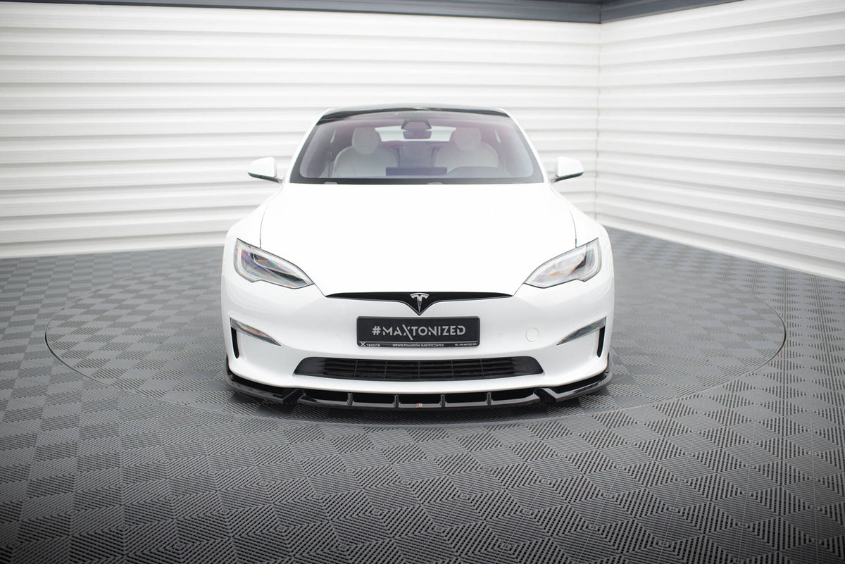Front Splitter V.1 suitable for Tesla Model S Plaid Mk1 Facelift