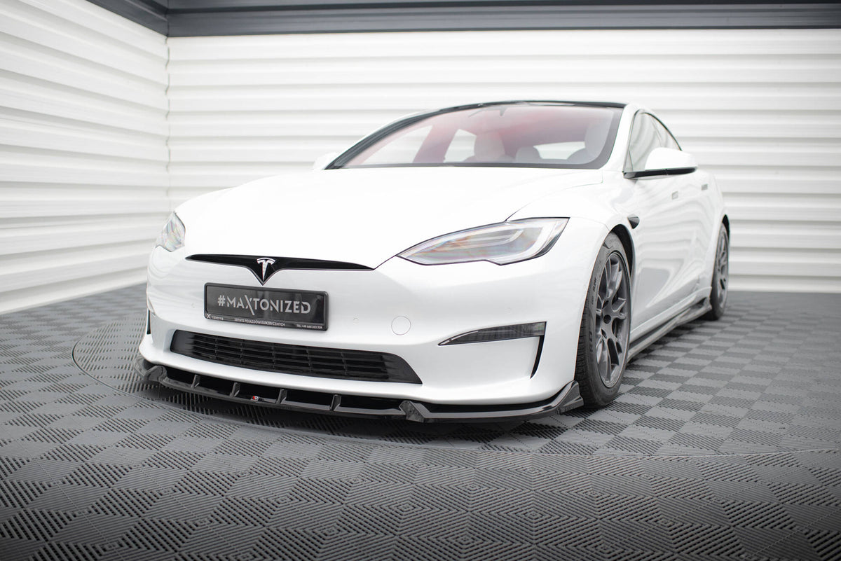 Front Splitter V.1 suitable for Tesla Model S Plaid Mk1 Facelift