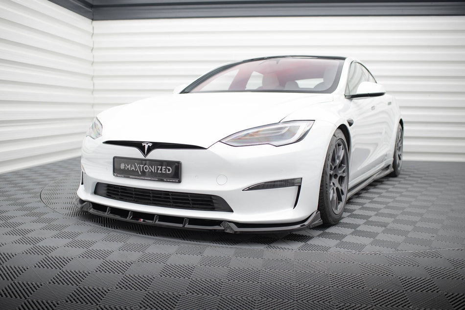 Front Splitter V.1 suitable for Tesla Model S Plaid Mk1 Facelift