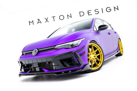 Front Splitter V.1 suitable for Volkswagen Golf R Hatchback Mk8 Facelift