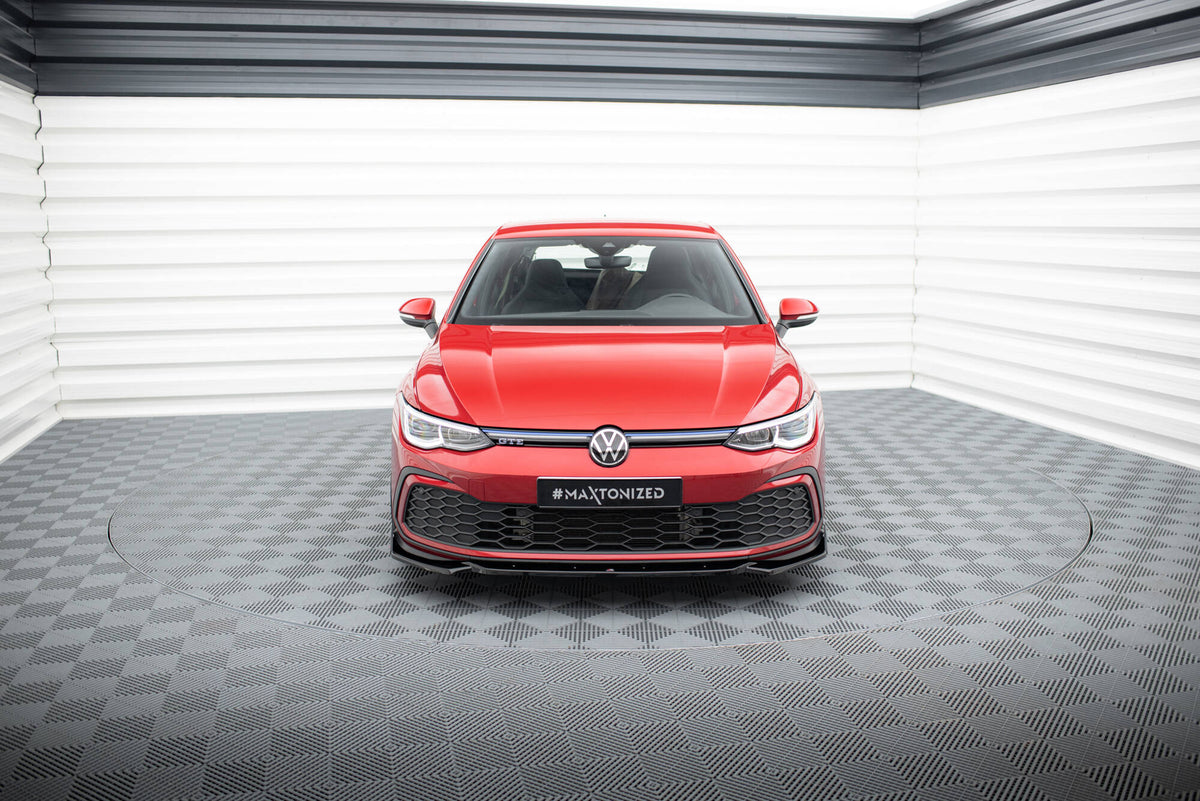 Front Splitter V.2 + Flaps suitable for Volkswagen Golf GTI / GTE / GTD / R-Line Mk8