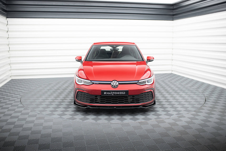 Front Splitter V.2 + Flaps suitable for Volkswagen Golf GTI / GTE / GTD / R-Line Mk8