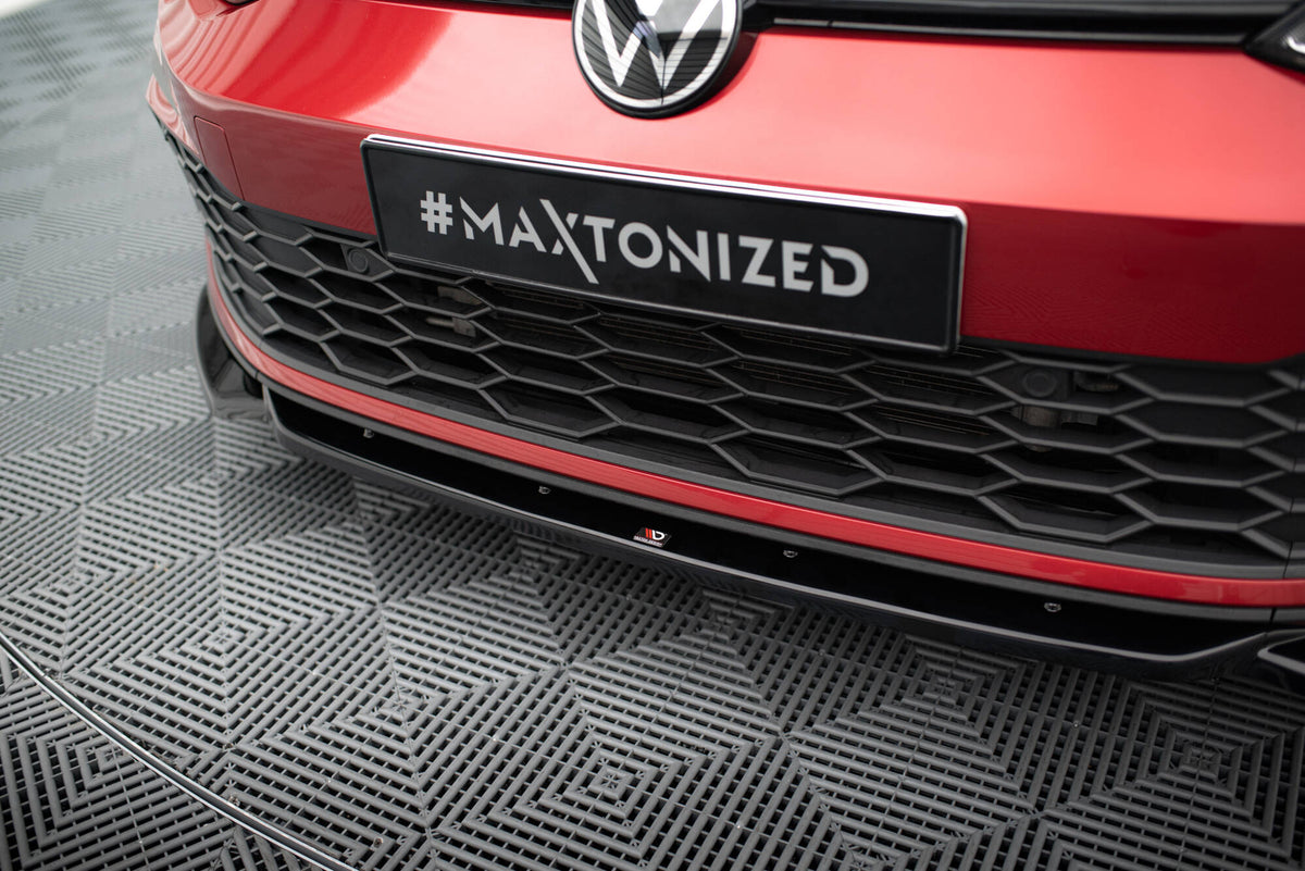 Front Splitter V.2 + Flaps suitable for Volkswagen Golf GTI / GTE / GTD / R-Line Mk8