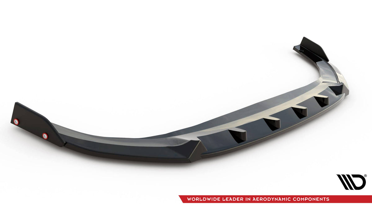 Front Splitter V.2 + Flaps suitable for Volkswagen Golf GTI / GTE / R-Line Mk8 Facelift