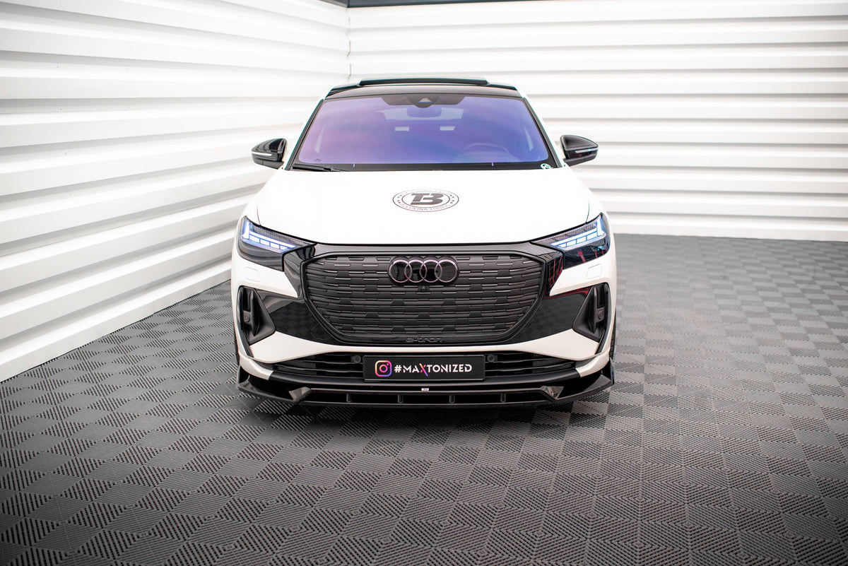 Front Splitter V.2 suitable for Audi Q4 e-tron Sportback S-line Mk1