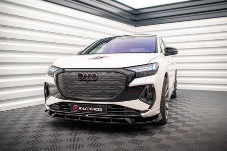 Front Splitter V.2 suitable for Audi Q4 e-tron Sportback S-line Mk1