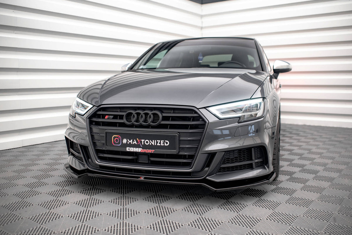 Front Splitter V.2 suitable for Audi S3 / A3 S-Line Sportback 8V Facelift