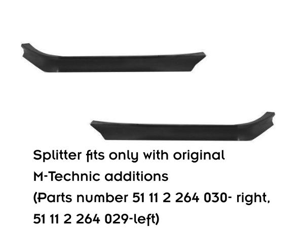 Front Splitter V.2 suitable for BMW M3 / 3 M-Pack Coupe / Cabrio E36