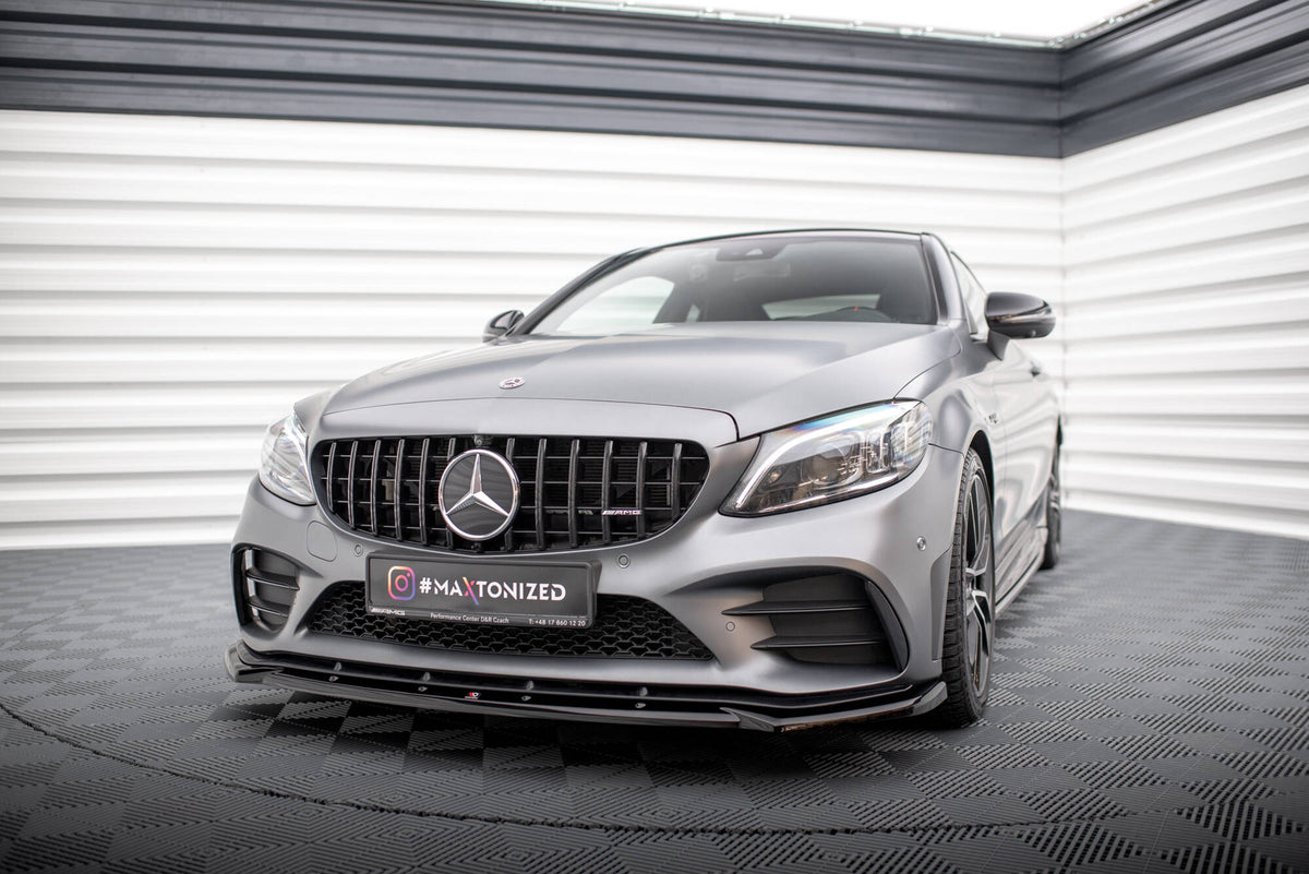 Front Splitter V.2 suitable for Mercedes-AMG C43 Coupe / Cabrio / Sedan / Estate C205 / A205 / W205 / S205 Facelift