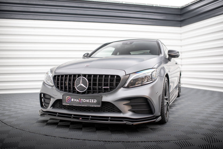 Front Splitter V.2 suitable for Mercedes-AMG C43 Coupe / Cabrio / Sedan / Estate C205 / A205 / W205 / S205 Facelift