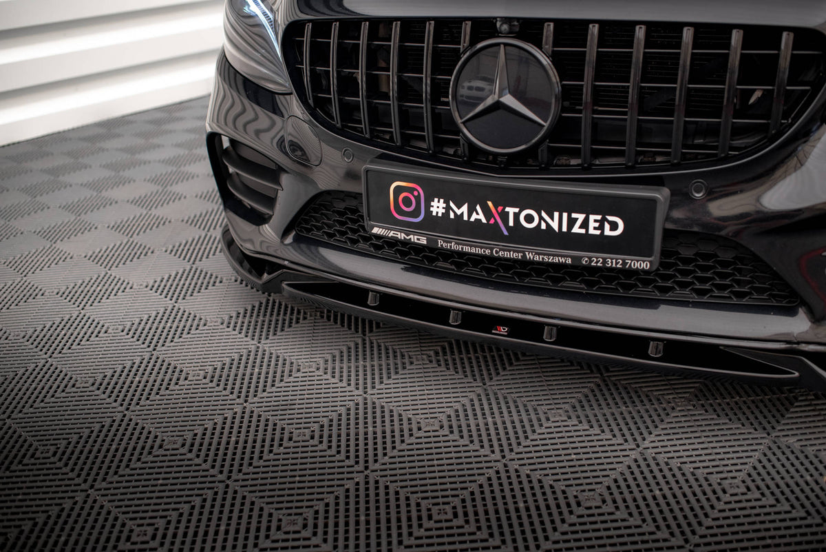 Front Splitter V.2 suitable for Mercedes-Benz C AMG Line Sedan / Coupe / Estate W205 / C205 / S205 Facelift