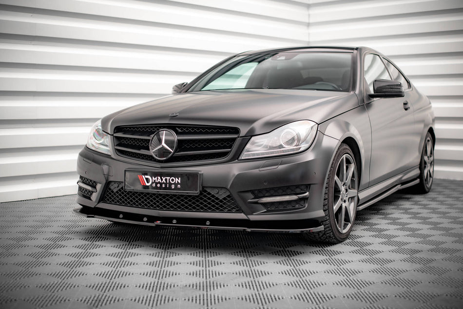 Front Splitter V.2 suitable for Mercedes-Benz C Coupe / Sedan / Estate  AMG-Line C204 / W204 Facelift / S204 Facelift