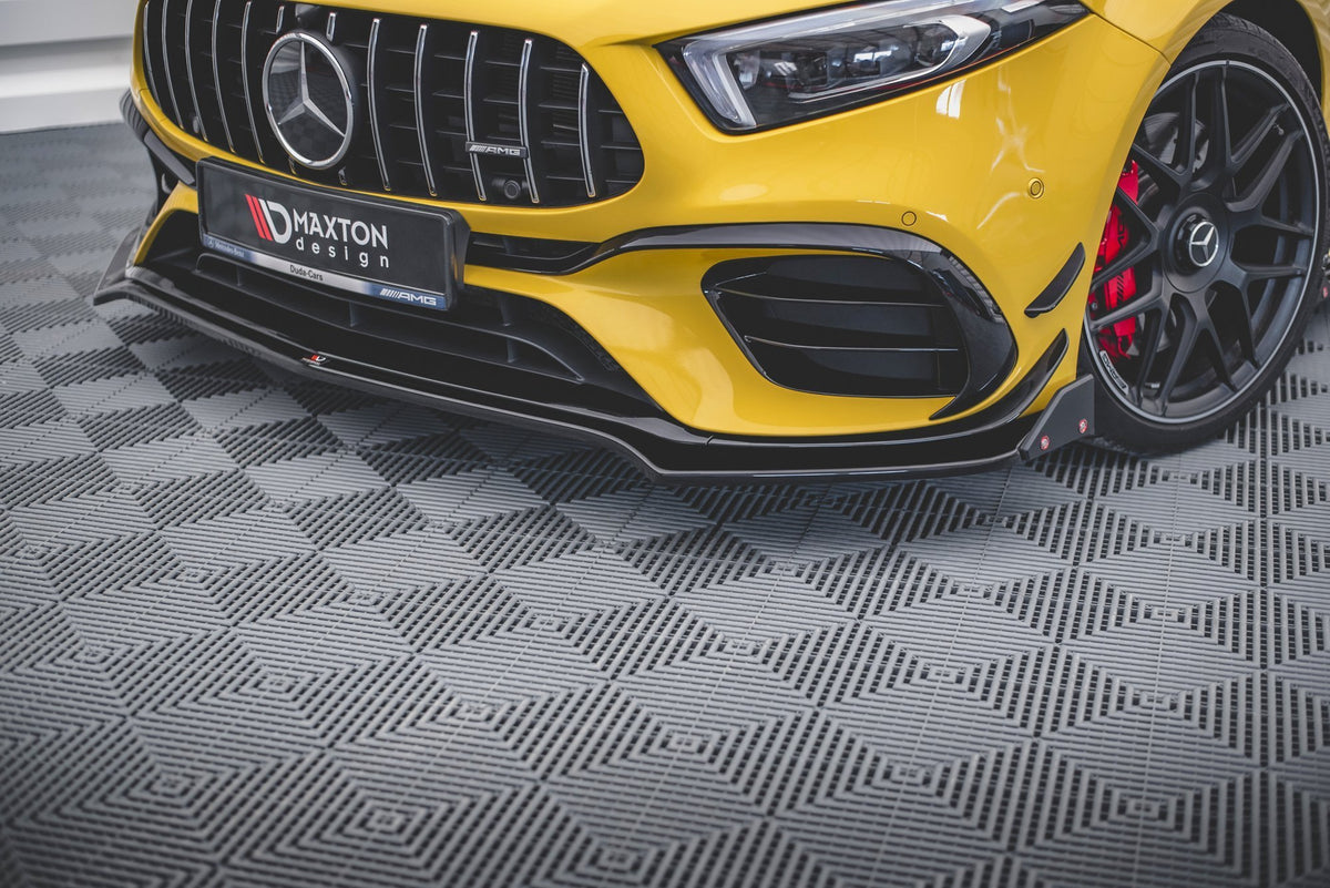 Front Splitter V.3 + Flaps suitable for Mercedes-AMG A 45 S Aero Pack W177