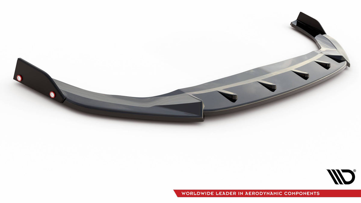 Front Splitter V.3 + Flaps suitable for Volkswagen Golf GTI / GTE / GTD / R-Line Mk8