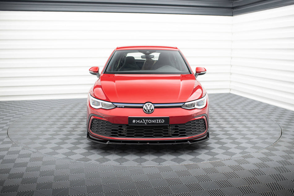 Front Splitter V.3 + Flaps suitable for Volkswagen Golf GTI / GTE / GTD / R-Line Mk8