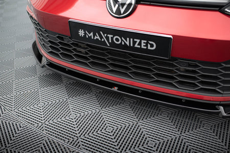 Front Splitter V.3 + Flaps suitable for Volkswagen Golf GTI / GTE / GTD / R-Line Mk8