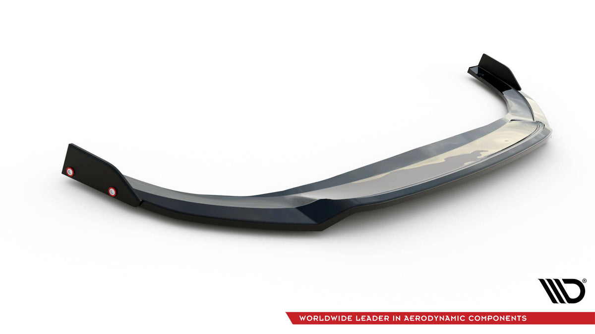 Front Splitter V.3 + Flaps suitable for Volkswagen Golf GTI / GTE / R-Line Mk8 Facelift