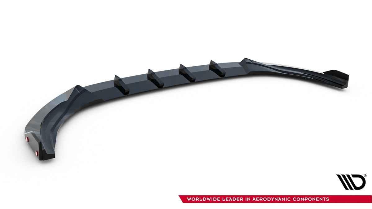 Front Splitter V.3 + Flaps suitable for Volkswagen Golf R Hatchback / Variant Mk8 Facelift