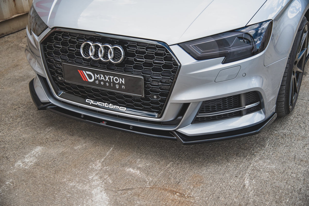 Front Splitter V.3 suitable for Audi S3 / A3 S-Line 8V FL Sedan