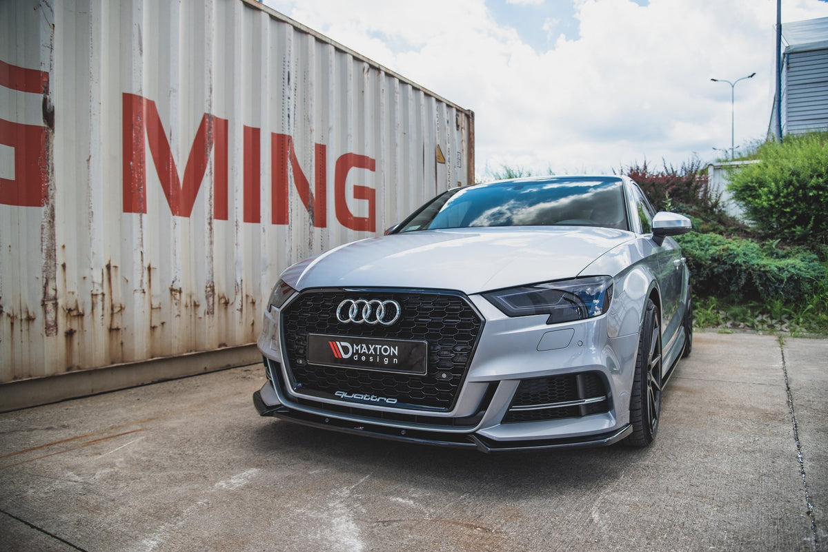 Front Splitter V.3 suitable for Audi S3 / A3 S-Line 8V FL Sedan