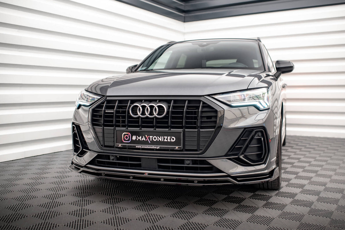 Front Splitter V.4 suitable for Audi Q3 Sportback / SUV S-Line F3