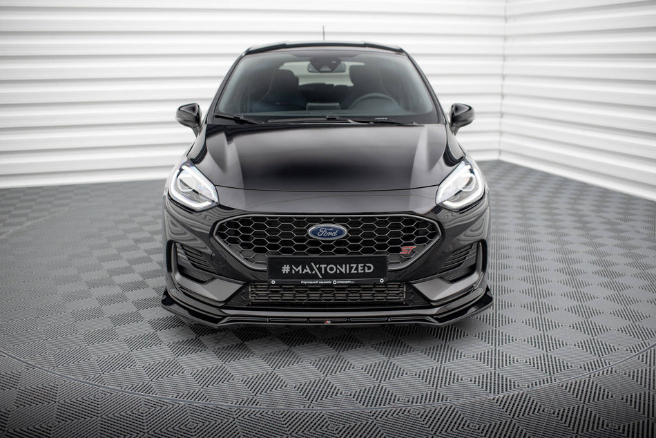 Front Splitter V.4 suitable for Ford Fiesta ST / ST-line Mk8 Facelift