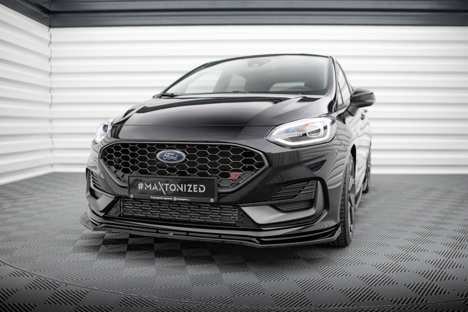 Front Splitter V.4 suitable for Ford Fiesta ST / ST-line Mk8 Facelift