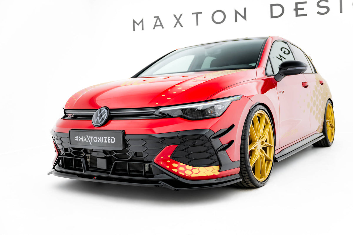 Front Splitter V.4 suitable for Volkswagen Golf GTI Clubsport Mk8 Facelift