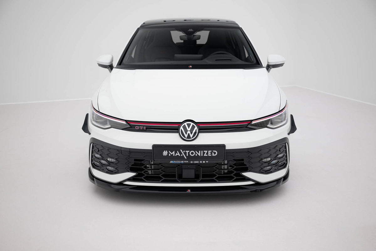 Front Splitter V.4 suitable for Volkswagen Golf GTI / GTE / R-Line Mk8 Facelift