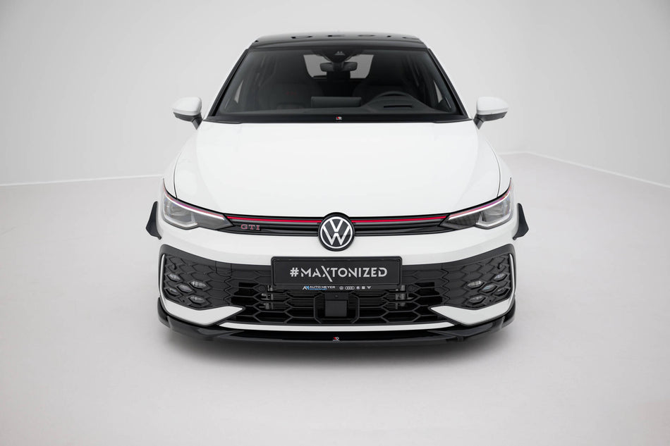 Front Splitter V.4 suitable for Volkswagen Golf GTI / GTE / R-Line Mk8 Facelift