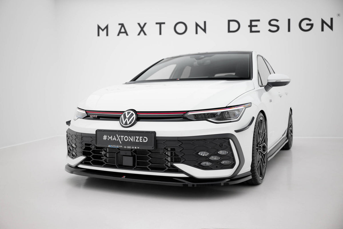 Front Splitter V.4 suitable for Volkswagen Golf GTI / GTE / R-Line Mk8 Facelift