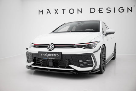 Front Splitter V.4 suitable for Volkswagen Golf GTI / GTE / R-Line Mk8 Facelift