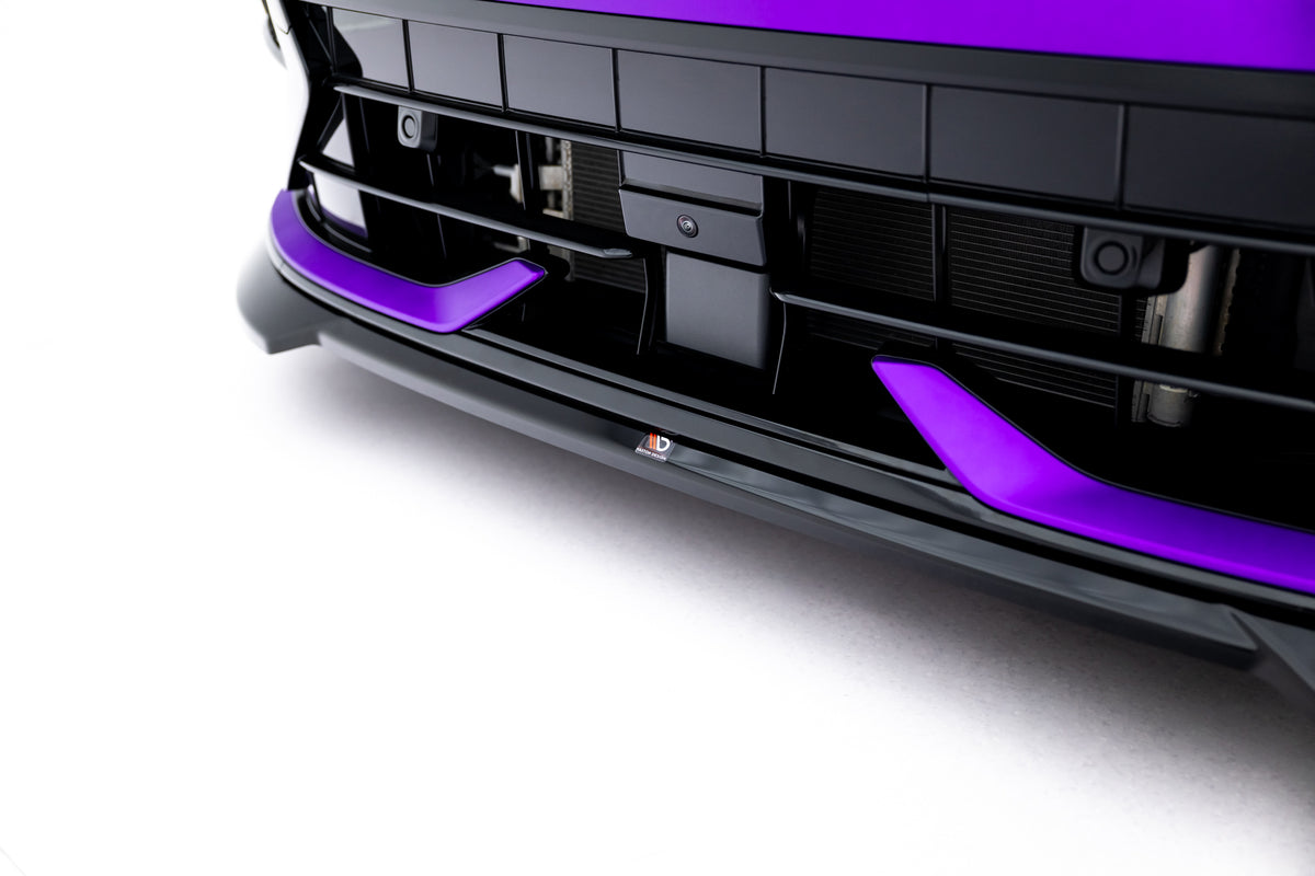 Front Splitter V.4 suitable for Volkswagen Golf R Hatchback Mk8 Facelift
