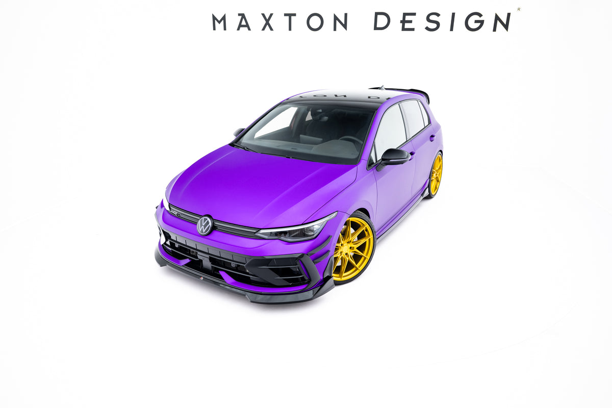 Front Splitter V.4 suitable for Volkswagen Golf R Hatchback Mk8 Facelift